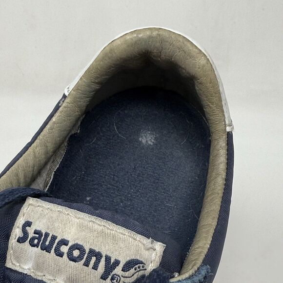 Saucony Bullet Core Sneakers Womens 8.5 Navy Blue Nylon Suede Running Shoes - Picture 11 of 16